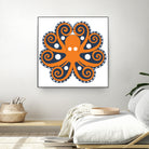 AMALFI OCTOPUS by Thomas Fernez on GIANT ART - orange digital drawing