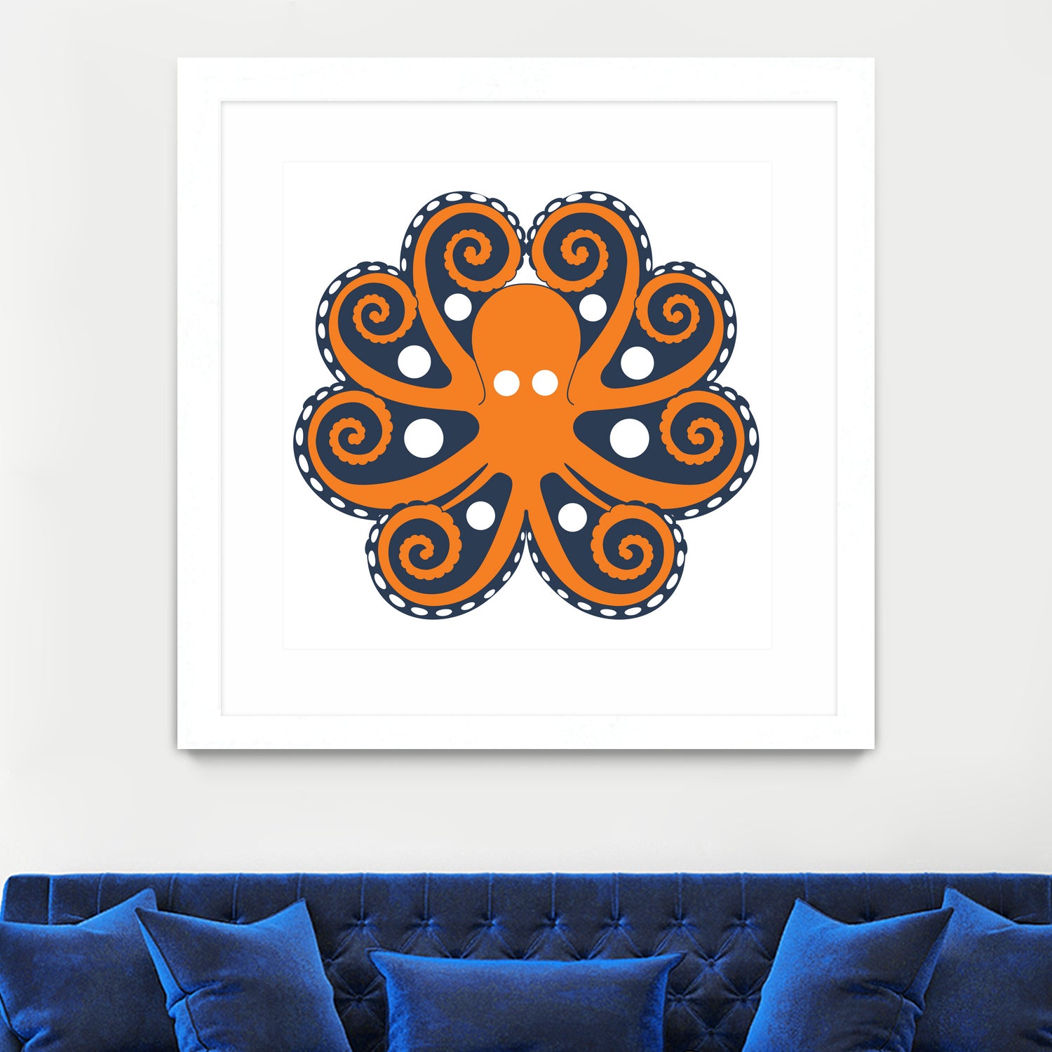 AMALFI OCTOPUS by Thomas Fernez on GIANT ART - orange digital drawing