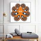 AMALFI OCTOPUS by Thomas Fernez on GIANT ART - orange digital drawing