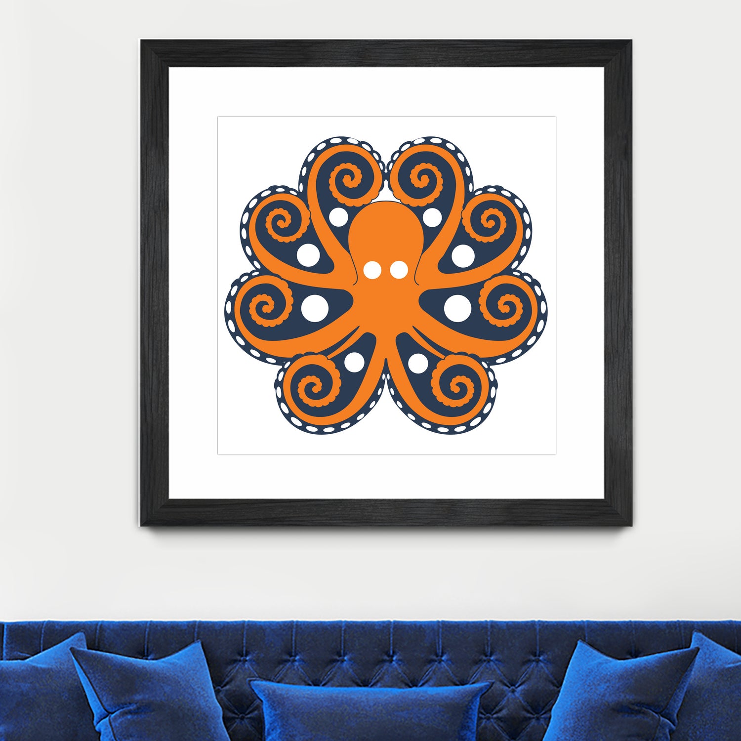 AMALFI OCTOPUS by Thomas Fernez on GIANT ART - orange digital drawing