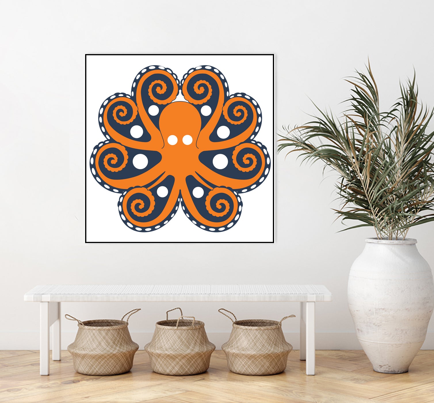 AMALFI OCTOPUS by Thomas Fernez on GIANT ART - orange digital drawing