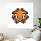 AMALFI OCTOPUS by Thomas Fernez on GIANT ART - orange digital drawing