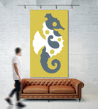 AMALFI SEAHORSE GOLD by Thomas Fernez on GIANT ART - gray character design