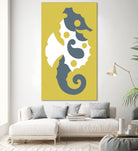 AMALFI SEAHORSE GOLD by Thomas Fernez on GIANT ART - gray character design