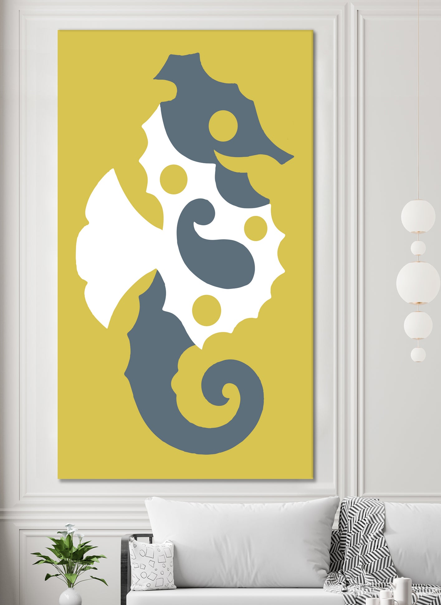 AMALFI SEAHORSE GOLD by Thomas Fernez on GIANT ART - gray character design