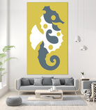 AMALFI SEAHORSE GOLD by Thomas Fernez on GIANT ART - gray character design