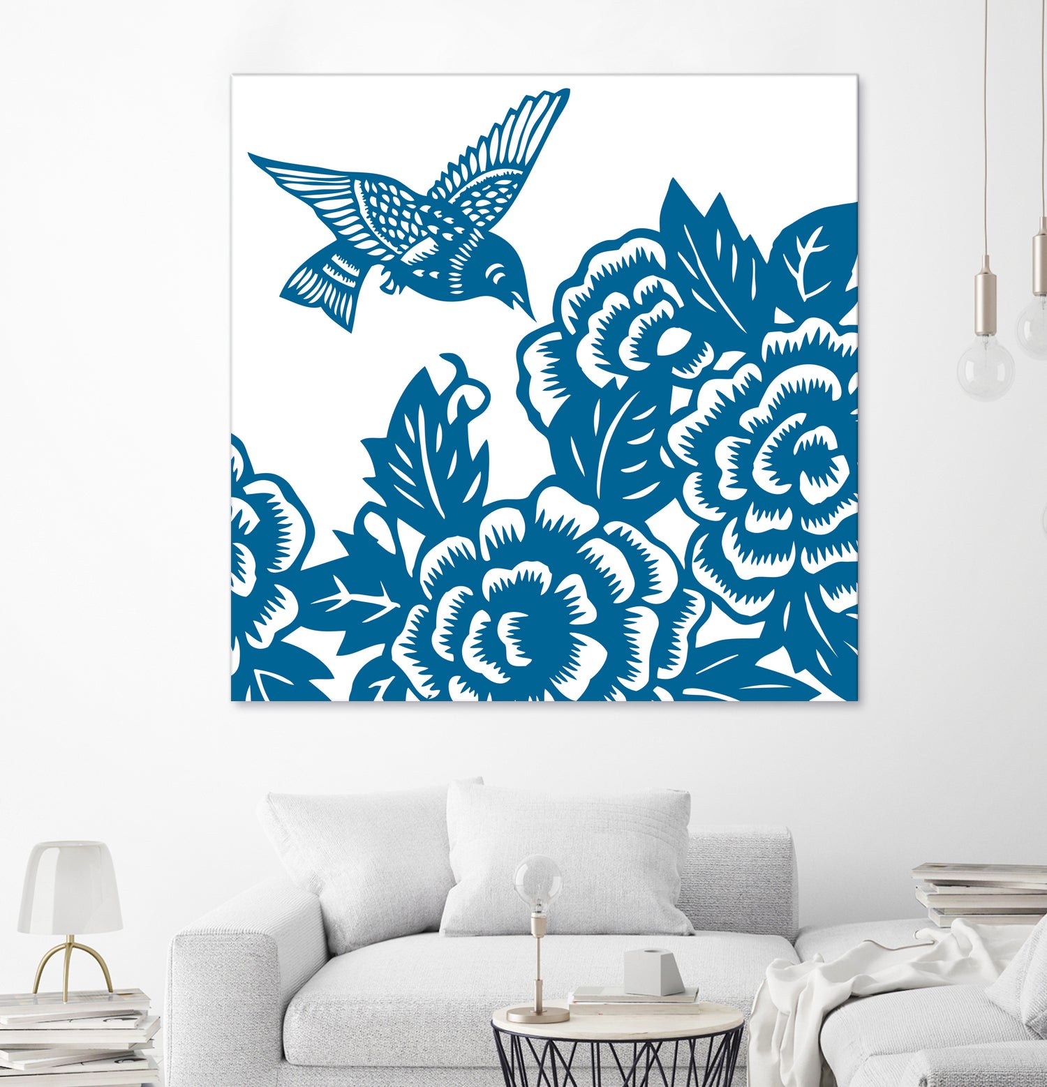 HUMMINGBIRD BLUE by Thomas Fernez on GIANT ART - blue digital drawing