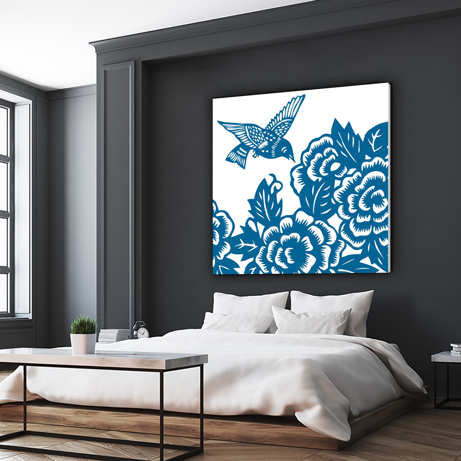 HUMMINGBIRD BLUE by Thomas Fernez on GIANT ART - blue digital drawing