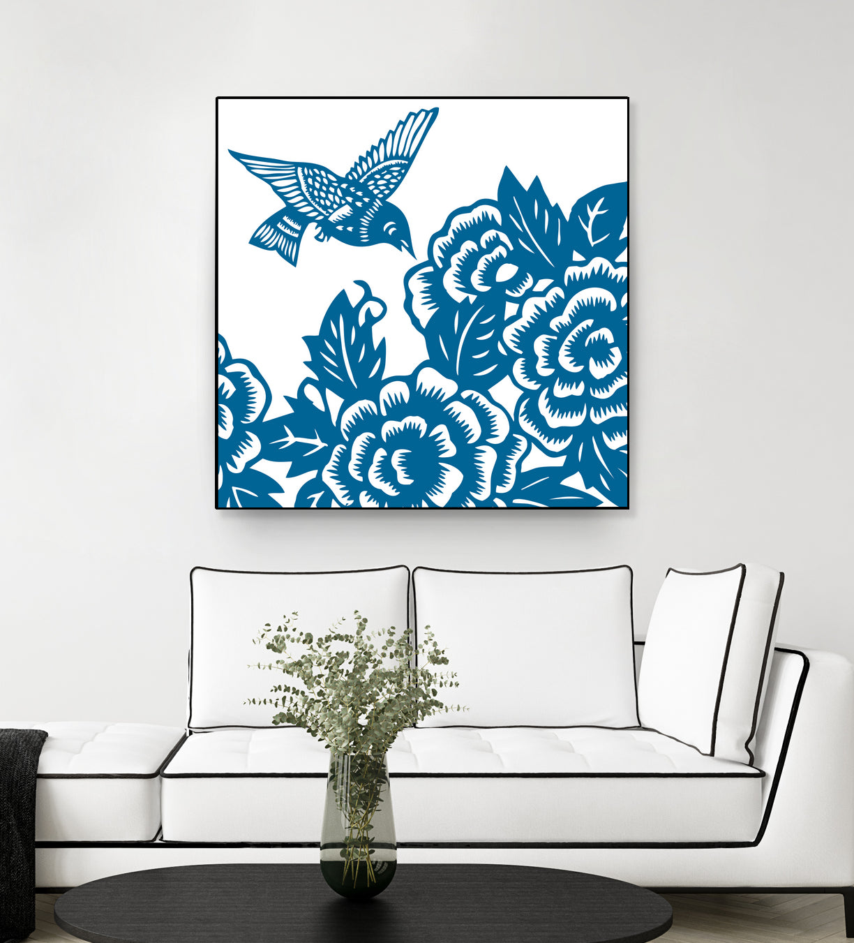 HUMMINGBIRD BLUE by Thomas Fernez on GIANT ART - blue digital drawing