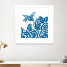 HUMMINGBIRD BLUE by Thomas Fernez on GIANT ART - blue digital drawing