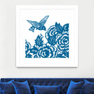 HUMMINGBIRD BLUE by Thomas Fernez on GIANT ART - blue digital drawing