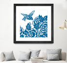 HUMMINGBIRD BLUE by Thomas Fernez on GIANT ART - blue digital drawing