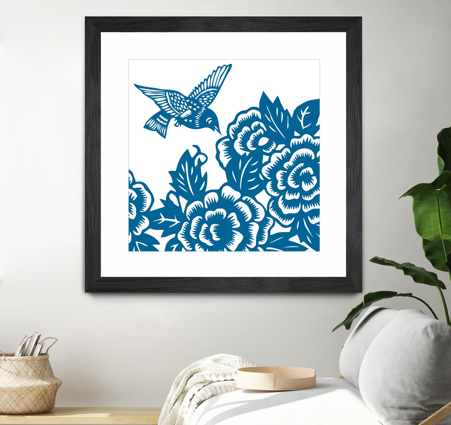 HUMMINGBIRD BLUE by Thomas Fernez on GIANT ART - blue digital drawing