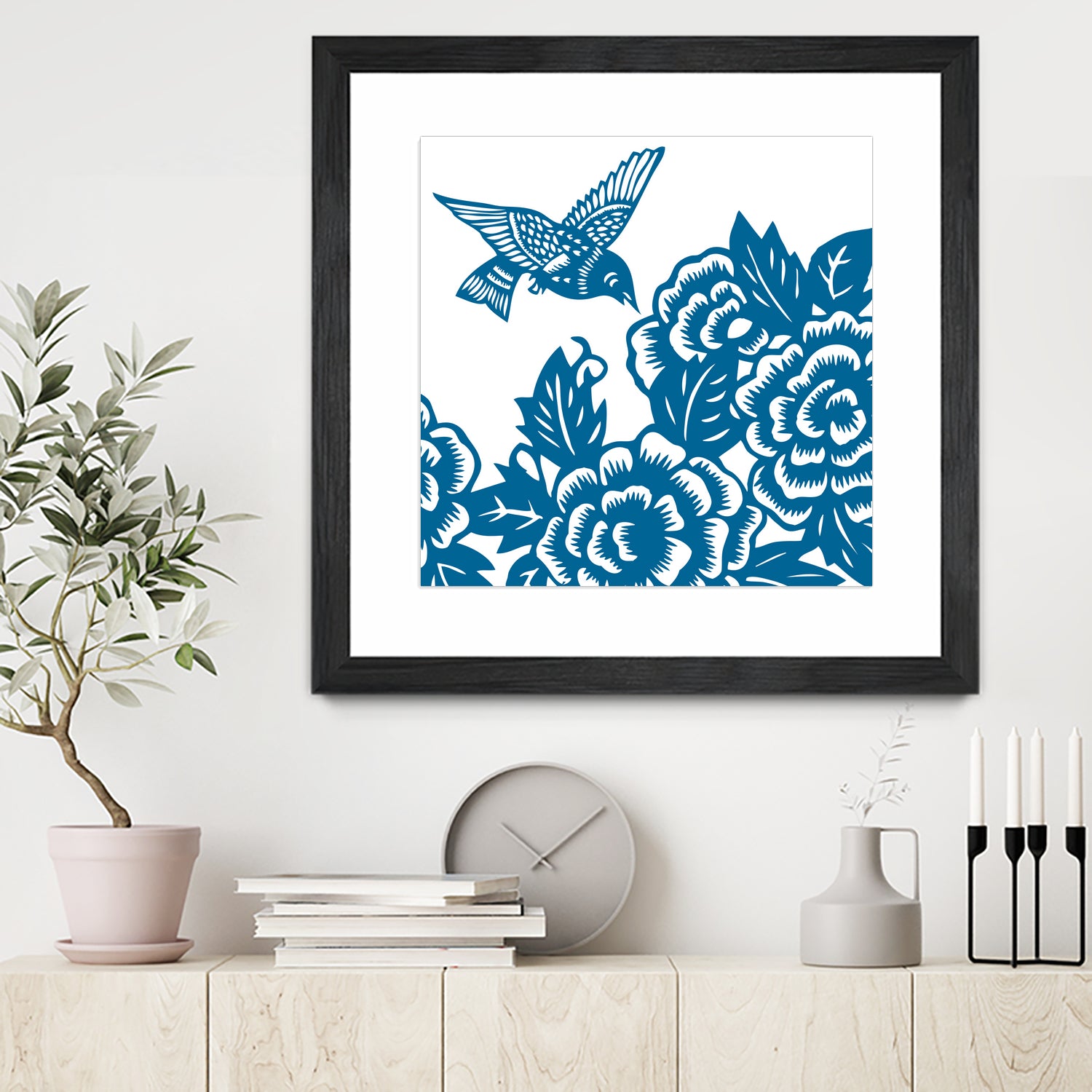 HUMMINGBIRD BLUE by Thomas Fernez on GIANT ART - blue digital drawing