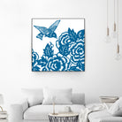 HUMMINGBIRD BLUE by Thomas Fernez on GIANT ART - blue digital drawing