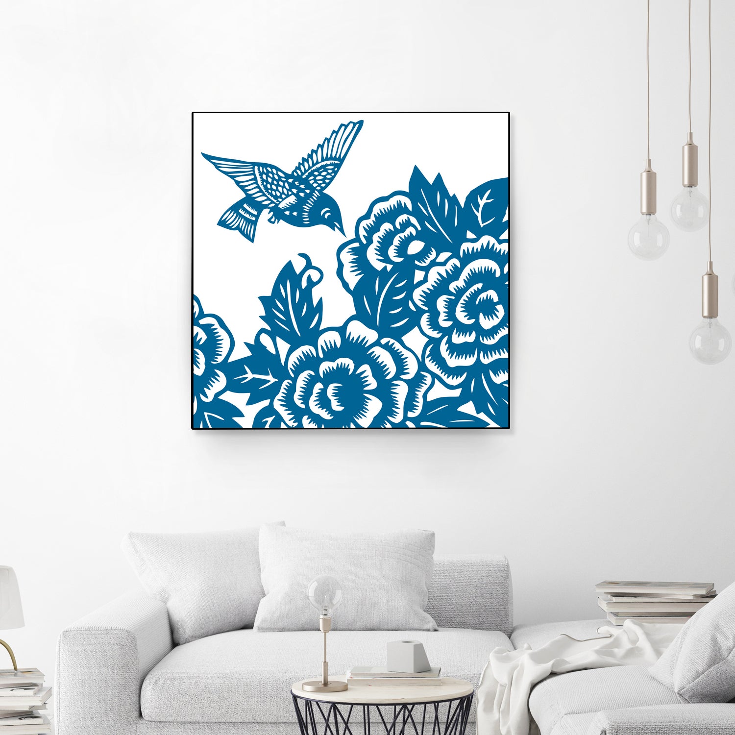 HUMMINGBIRD BLUE by Thomas Fernez on GIANT ART - blue digital drawing