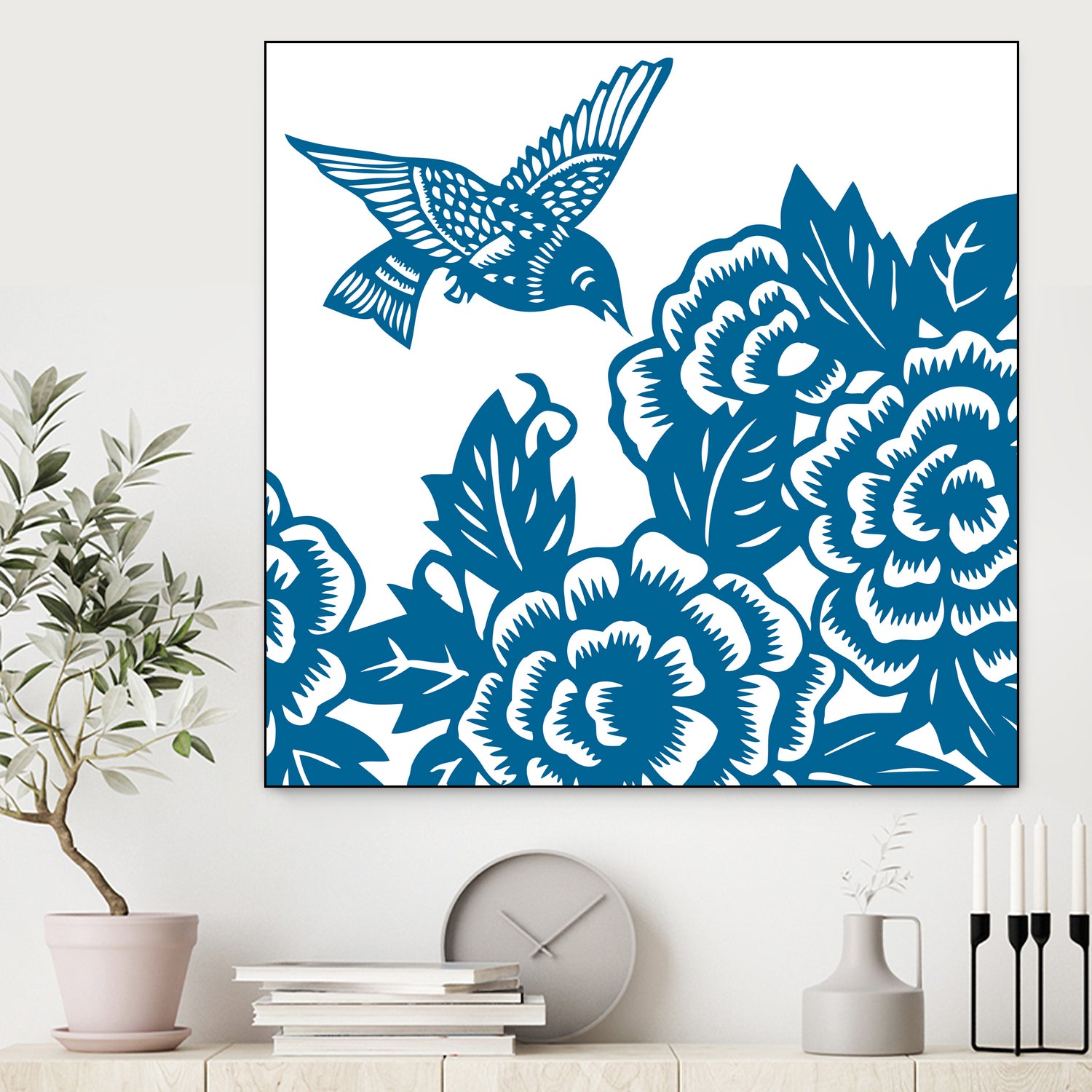 HUMMINGBIRD BLUE by Thomas Fernez on GIANT ART - blue digital drawing