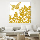 HUMMINGBIRD GOLD by Thomas Fernez on GIANT ART - yellow digital painting