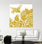 HUMMINGBIRD GOLD by Thomas Fernez on GIANT ART - yellow digital painting