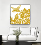 HUMMINGBIRD GOLD by Thomas Fernez on GIANT ART - yellow digital painting