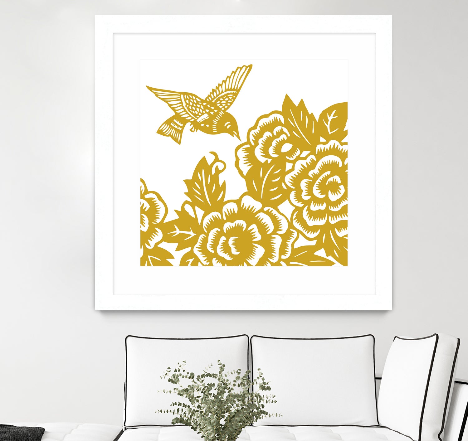 HUMMINGBIRD GOLD by Thomas Fernez on GIANT ART - yellow digital painting