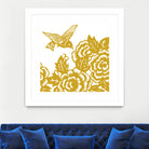 HUMMINGBIRD GOLD by Thomas Fernez on GIANT ART - yellow digital painting