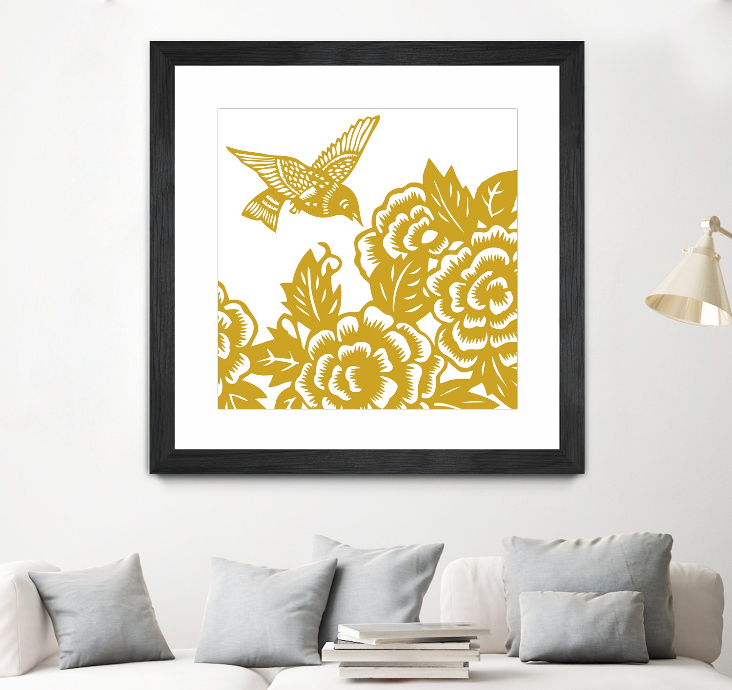 HUMMINGBIRD GOLD by Thomas Fernez on GIANT ART - yellow digital painting