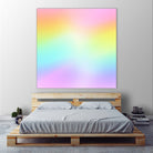 Beautiful Pastel Rainbow Ombre Design by Kelsey Lovelle on GIANT ART - pink digital painting