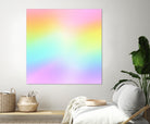 Beautiful Pastel Rainbow Ombre Design by Kelsey Lovelle on GIANT ART - pink digital painting