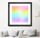 Beautiful Pastel Rainbow Ombre Design by Kelsey Lovelle on GIANT ART - pink digital painting