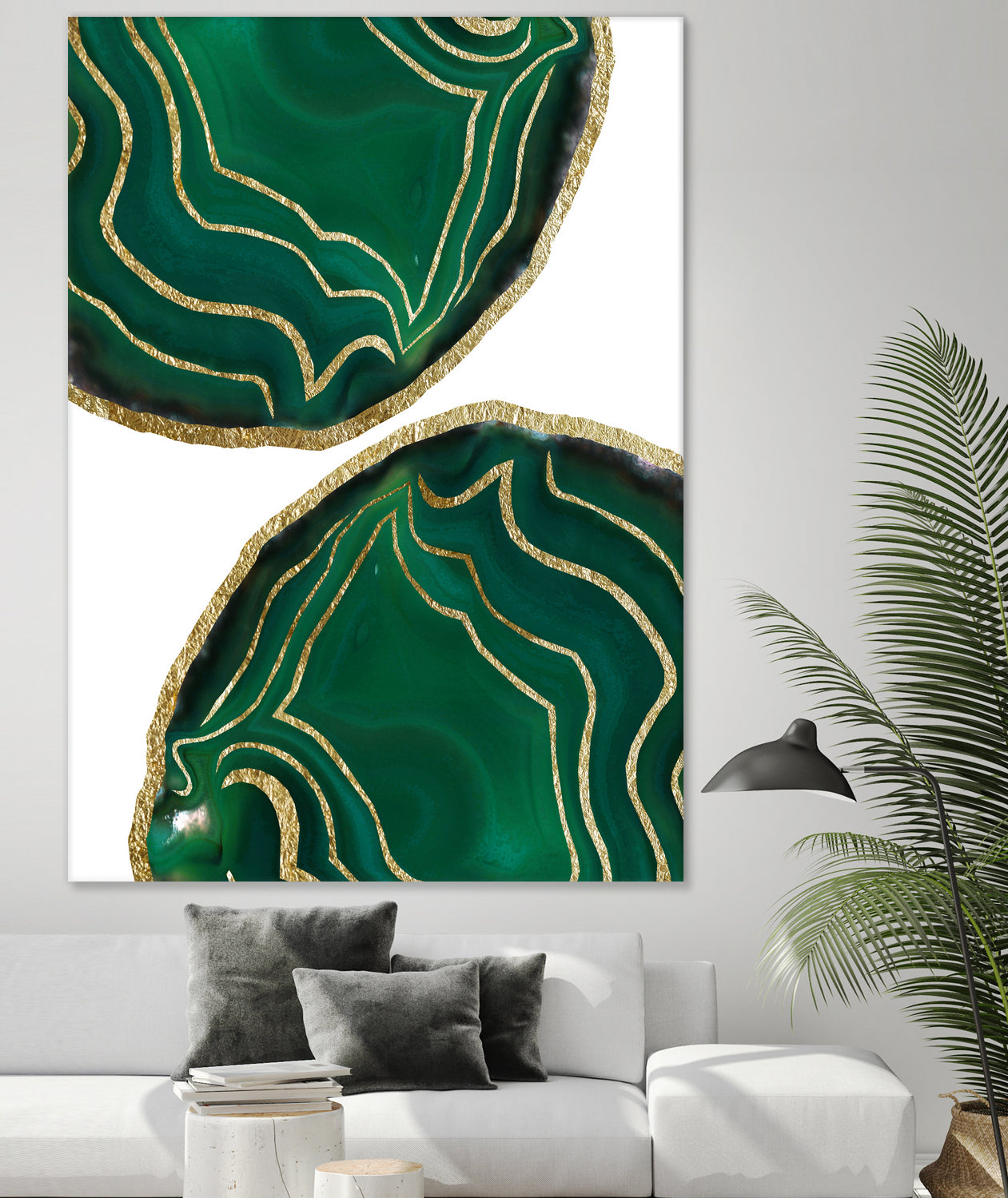 Emerald Agate Gold Glam #1 #gem #decor #art by Anita & Bella Jantz on GIANT ART - green photo illustration