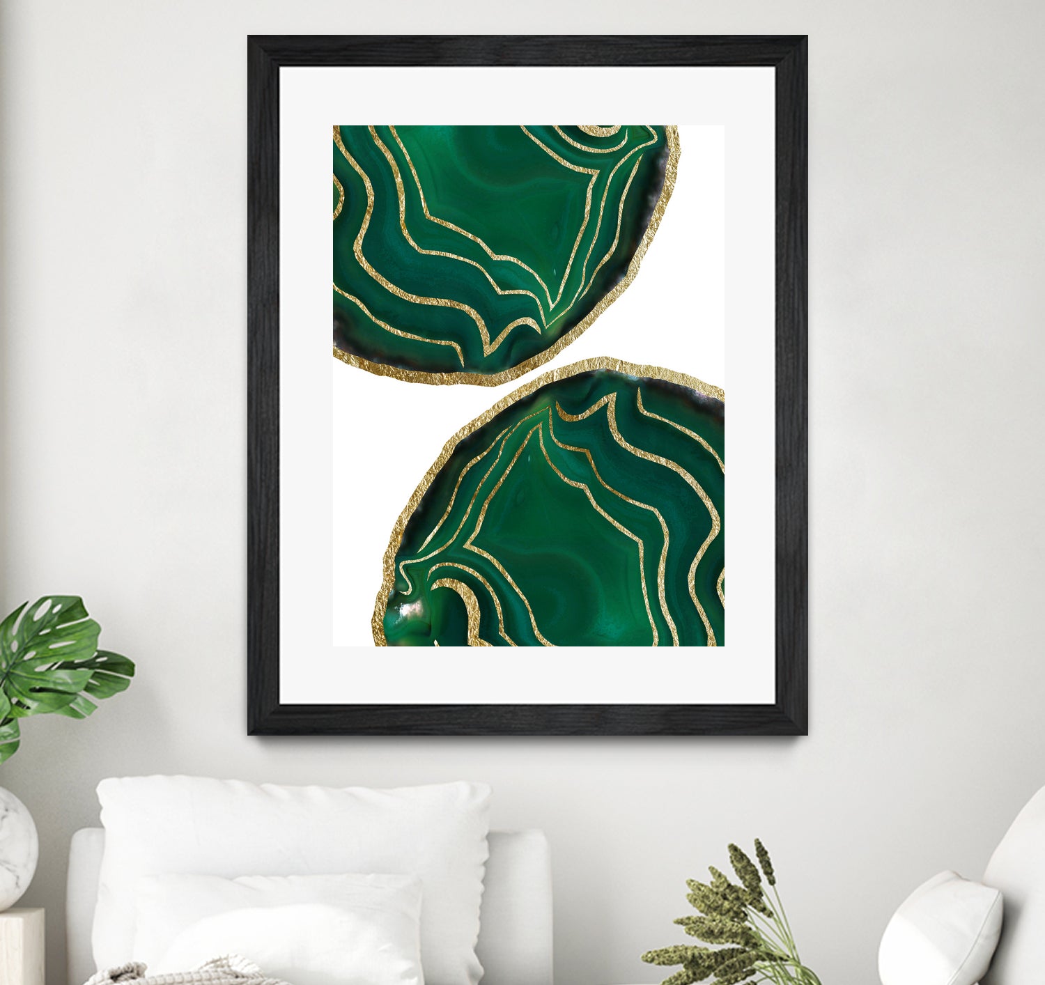 Emerald Agate Gold Glam #1 #gem #decor #art by Anita & Bella Jantz on GIANT ART - green photo illustration