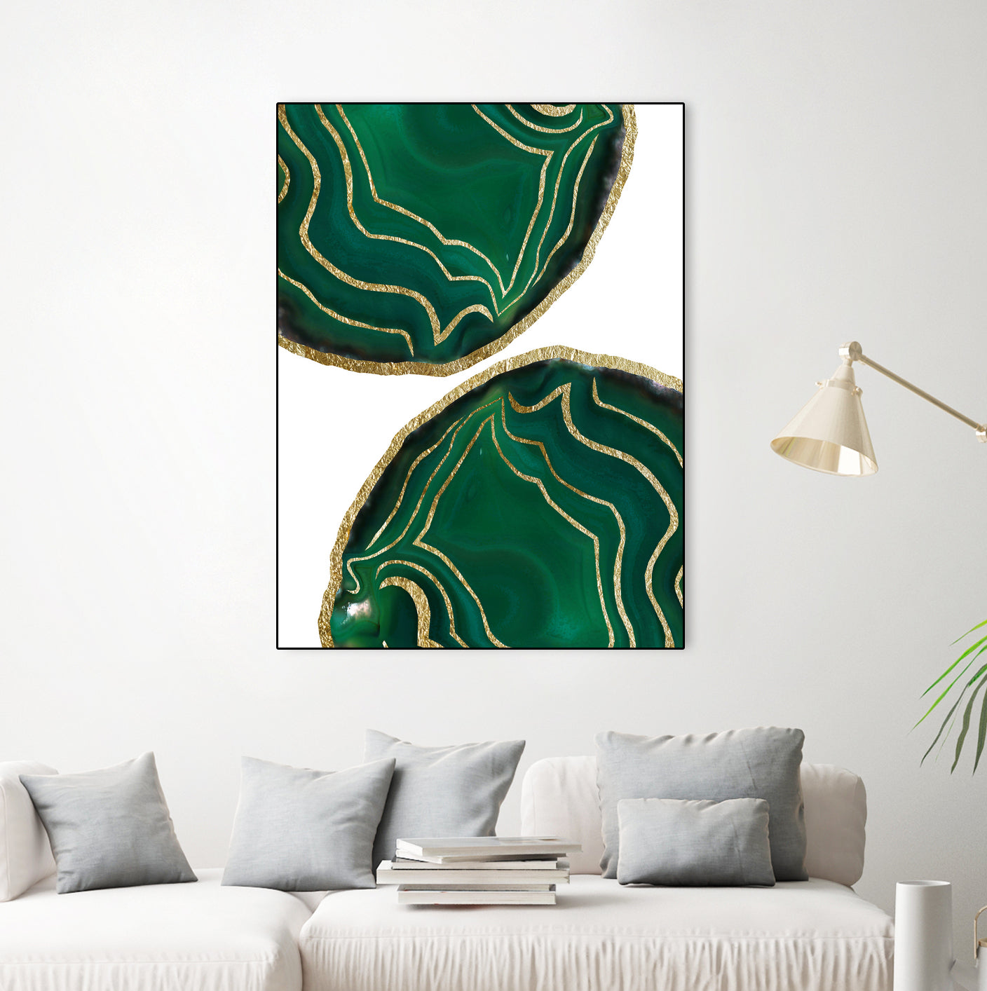 Emerald Agate Gold Glam #1 #gem #decor #art by Anita & Bella Jantz on GIANT ART - green photo illustration