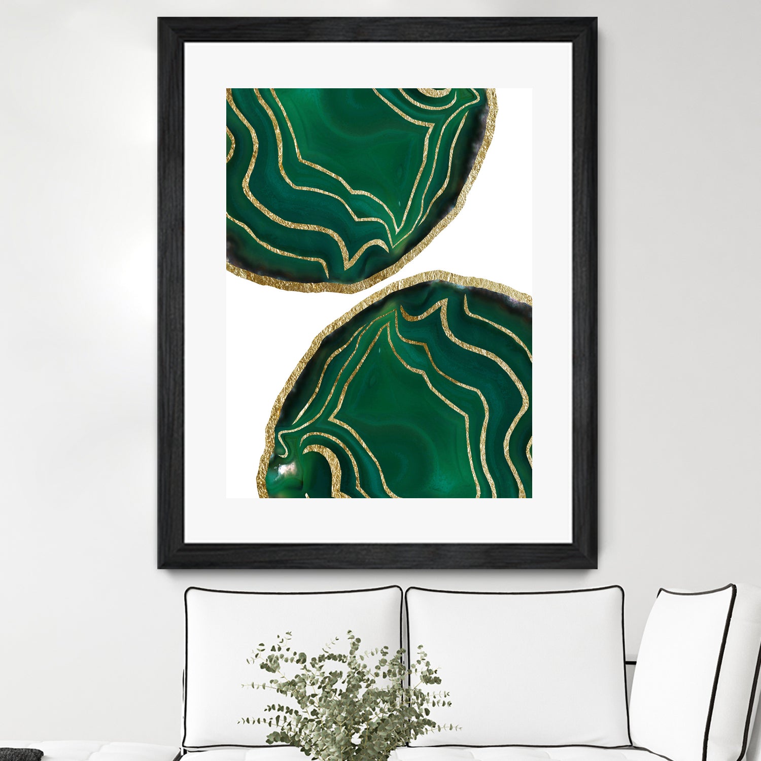 Emerald Agate Gold Glam #1 #gem #decor #art by Anita & Bella Jantz on GIANT ART - green photo illustration