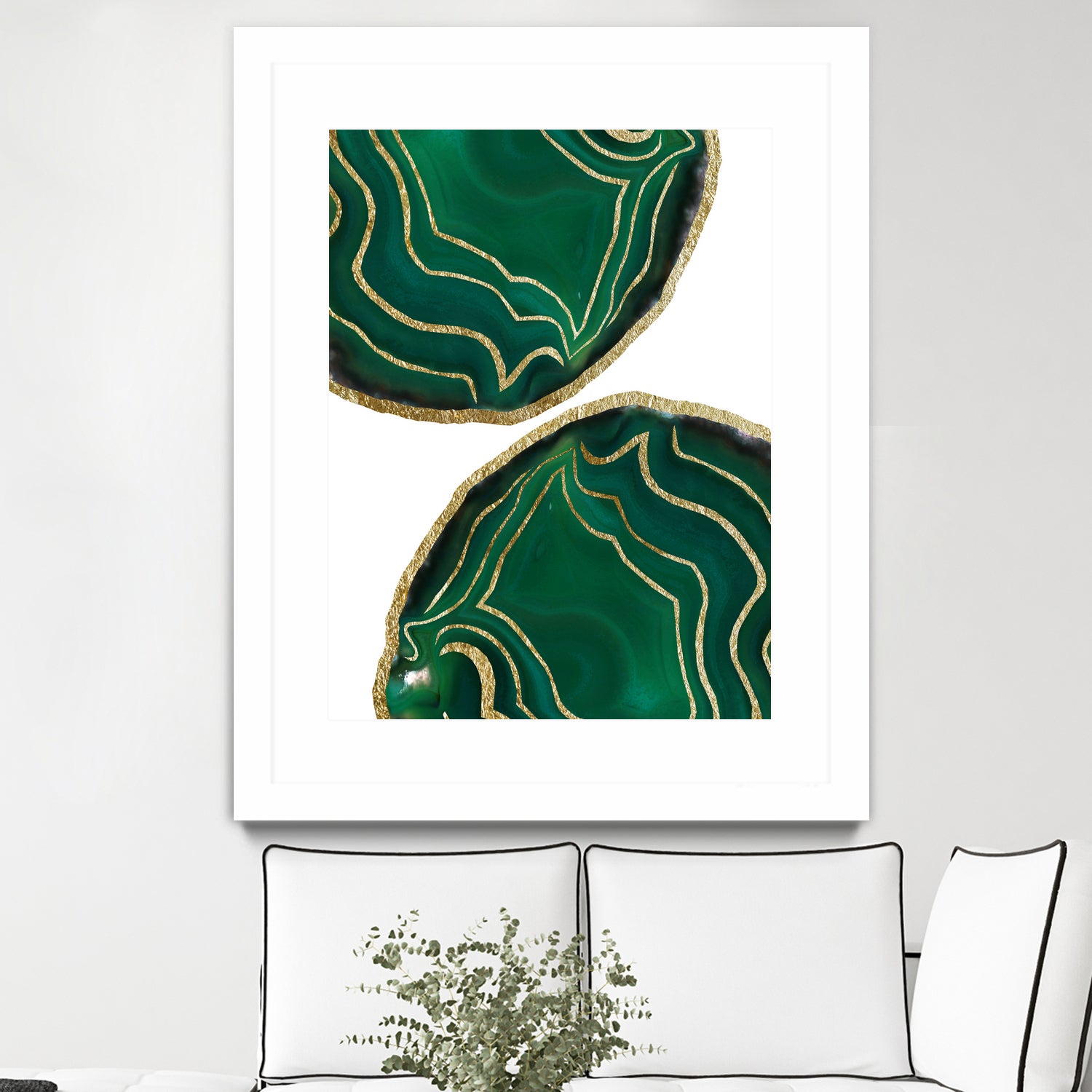 Emerald Agate Gold Glam #1 #gem #decor #art by Anita & Bella Jantz on GIANT ART - green photo illustration