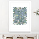 Floral delight by anne corr on GIANT ART - blue digital painting