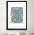 Floral delight by anne corr on GIANT ART - blue digital painting