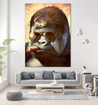 Gorilla In The Mist by Andrew Treherne on GIANT ART - brown digital painting