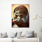 Gorilla In The Mist by Andrew Treherne on GIANT ART - brown digital painting