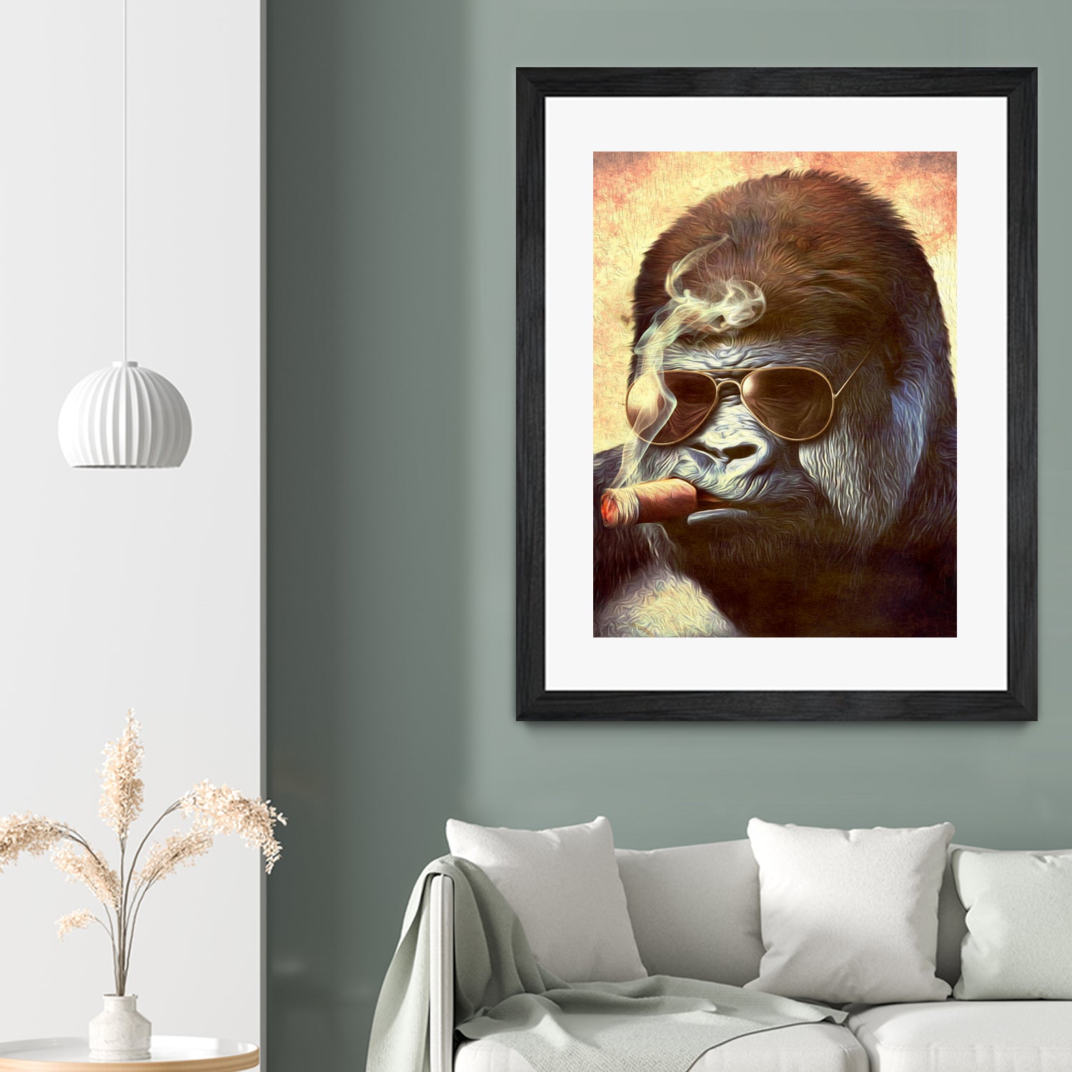 Gorilla In The Mist by Andrew Treherne on GIANT ART - brown digital painting