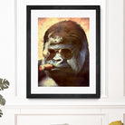 Gorilla In The Mist by Andrew Treherne on GIANT ART - brown digital painting