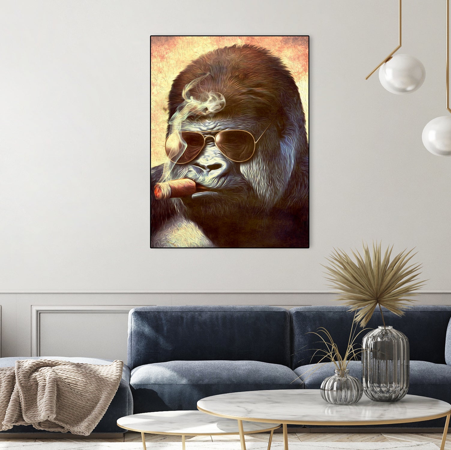 Gorilla In The Mist by Andrew Treherne on GIANT ART - brown digital painting