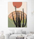 Cactus in the Desert #3 #tropical #wall #art by Anita & Bella Jantz on GIANT ART - orange digital drawing