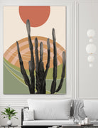 Cactus in the Desert #3 #tropical #wall #art by Anita & Bella Jantz on GIANT ART - orange digital drawing