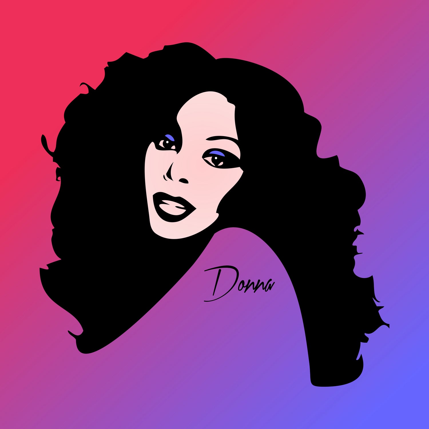 Donna Summer | Pop Art by William Cuccio on GIANT ART - fuchsia digital painting