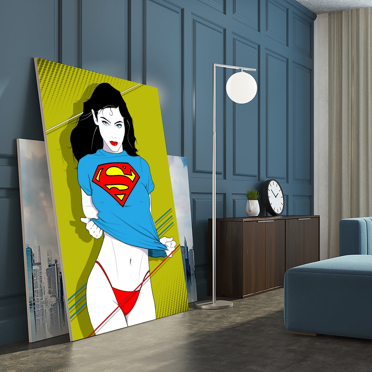 Feelin Super Sexy by Ron Santiano on GIANT ART - blue digital drawing