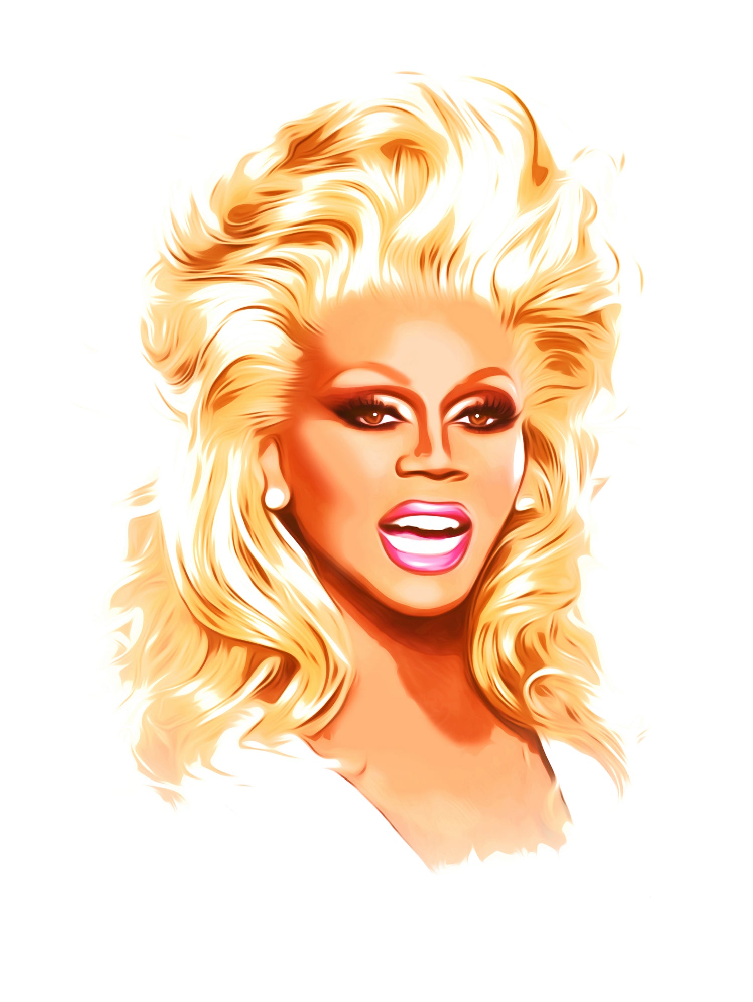 RuPaul | Pop Art by William Cuccio on GIANT ART - white digital painting