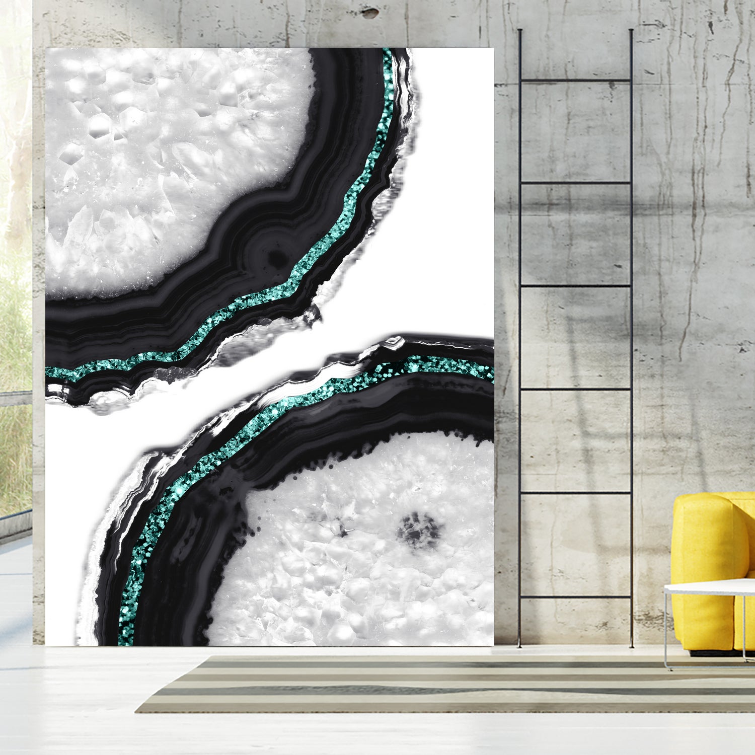 Agate Glitter Glam #16 #gem #decor #art by Anita & Bella Jantz on GIANT ART - green photo illustration