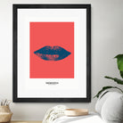 Bleu lips by Nanametza Biarritz on GIANT ART - pink digital drawing