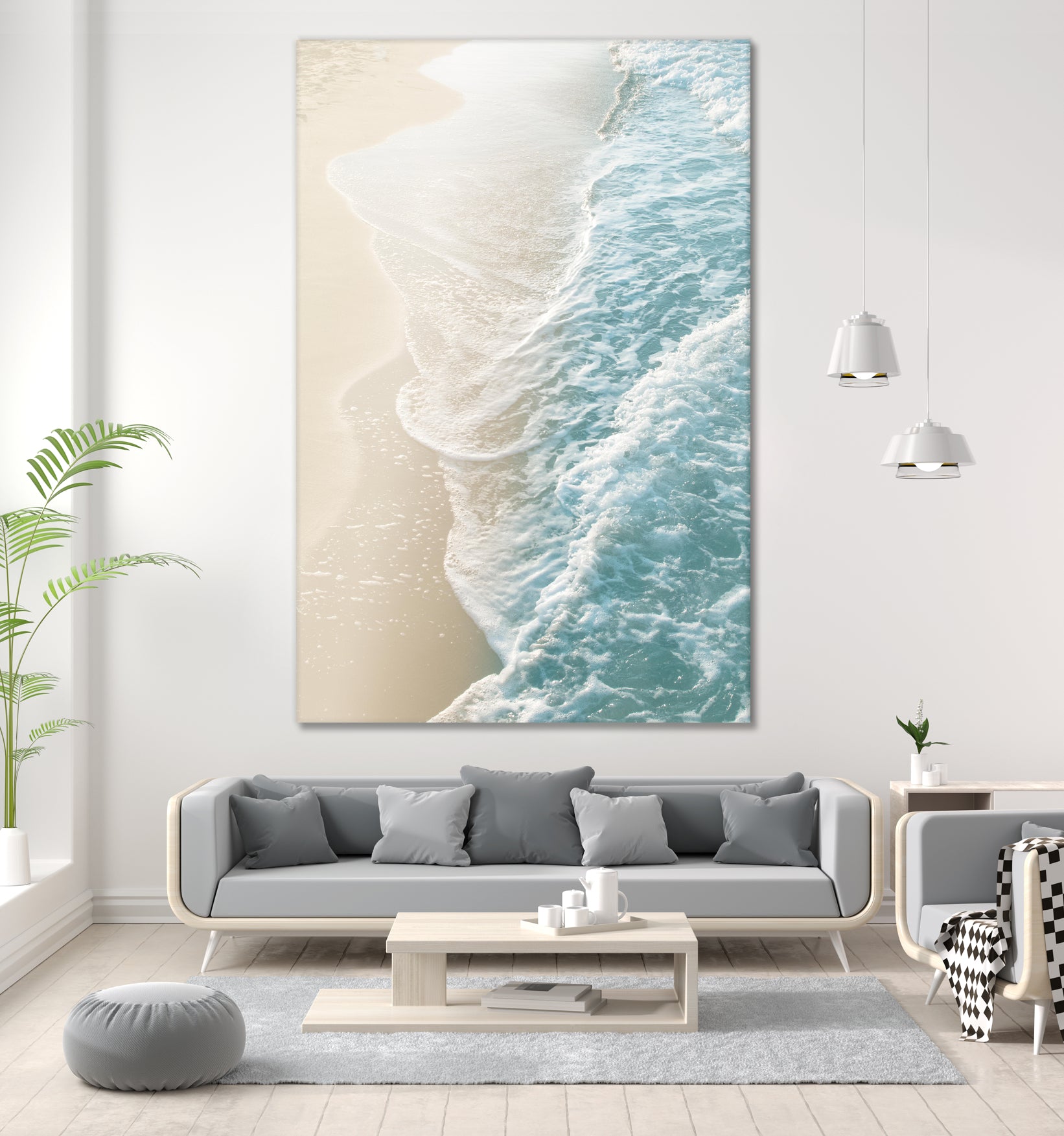 Soft Teal Gold Ocean Dream Waves #1 #water #decor #art by Anita & Bella Jantz on GIANT ART - green photo illustration